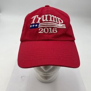 RARE Trump 2016 Hat Men's Adjustable Strapback Red Early Political Campaign Cap
